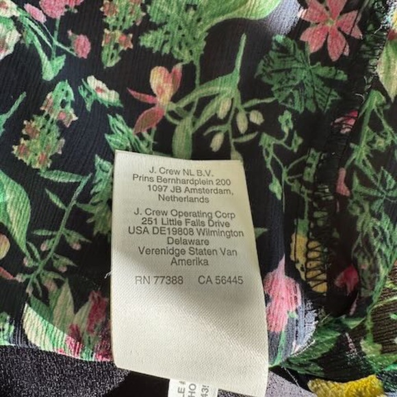 J. Crew Floral Ruffle Chiffon Popover with Camisole - Picture 5 of 6